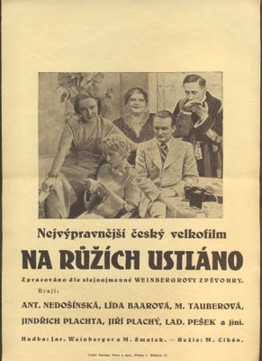 Baarová; Plachta; Nedošínská - NA RŮŽÍCH USTLÁNO. / plakát 1934.