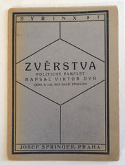 DYK, VIKTOR: ZVĚRSTVA. - 1919.