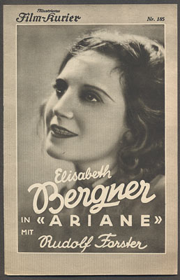 ARIANE / ARIANA. - 1931.  Illustrierter Film-Kurier. Nr. 185