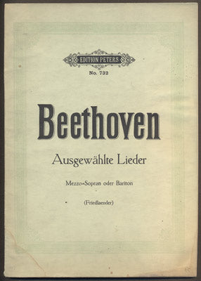 BEETHOVEN: AUSGEWÄHLTE LIEDER.