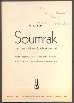 AIM, V. B.: SOUMRAK. - 1939.