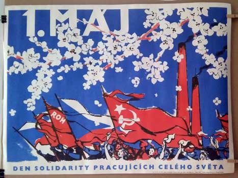 1. MÁJ - DEN SOLIDARITY PRACUJÍCÍCH CELÉHO SVĚTA. - Adolf Zábranský, 1970.