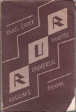 ČAPEK; KAREL: R.U.R. Rossum´s Universal Robots. - 1920. 1. vyd. Obálka JOSEF ČAPEK. /jc/