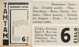'TAM - TAM'. Hudební leták. - 1925-1926. Číslo 1-6; vše co vyšlo. Hudební avantgarda; Dadaismus; E. F. Burian.