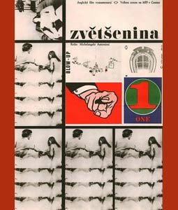1968. Blow Up. Autor plakátu: MILAN GRYGAR. Režie: Michelangelo Antonion. 400X290.