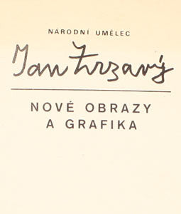 1974. 2 podpisy Jana Zrzavého. Katalogl Galerie Fronta.