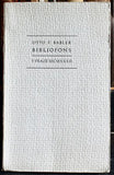BABLER; OTTO FRANTIŠEK: BIBLIOFONS. - 1932. Jar. Picka; ex. 25/48; il. R. Krajc; podpisy autora a výtv.; ruč. pap.
