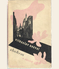 Teige - NEZVAL; VÍTĚZSLAV: SBOHEM A ŠÁTEČEK. - 1934. 1. vyd.; obálka a typografie KAREL TEIGE.