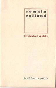1936. Levá fronta; soukromý tisk; typo JIŘÍ FRIML.