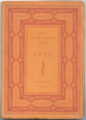 Klír - FISCHER; OTOKAR: LÉTO. - 1925. Obálka SVATOPLUK KLÍR. Aventinum sv. 113.