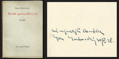HOSTOVSKÝ; EGON: KRUH SPRAVEDLIVÝCH. - 1938. Edice Vigilie sv. 18. Podpis autora;  il. ANTONÍN PROCHÁZKA.