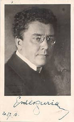 DRTIKOL; FRANTIŠEK: EMIL BURIAN. - Kol. 1916. Bromostříbrná fotografie; slep. razítko 'DRTIKOL A SPOL'. 140x87 /osobnosti/