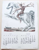 DALI; SALVADOR. INTERMUNDO. - Kalendář na rok 1956. Kaligrafie a 6 barev. ilustrací (litografický tisk).