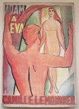 Mašek - LEMONNIER; CAMILLE: ADAM A EVA. - 1925. Románová knihovna Aventina sv. 13. Obálka VÁCLAV MAŠEK.