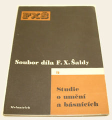 ŠALDA; F. X.: STUDIE O UMĚNÍ A BÁSNÍCÍCH.  - 1948. Soubor díla F. X. Šaldy 9. Obálka KAREL TEIGE. rezervace