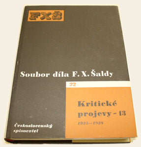 1963. Soubor díla F. X. Šaldy 22. Obálka K. TEIGE.