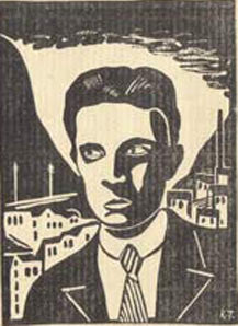 1921. Podpis JAROSLAVA SEIFERTA. Linoryty KAREL TEIGE. Prvotina J.S.