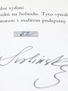 1945. Ilustrace KAREL SVOLINSKÝ; čísl. ex.; podpis K. SVOLINSKÝ. /Mácha/