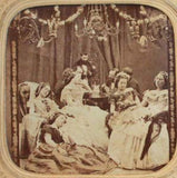 STEREOFOTOGRAFIE.  - 1865 kol. Albuminový fotografický papír s podmalbou a vpichy.