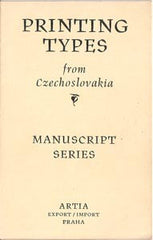 Vzorník písma - MANUSCRIPT SERIES. - 1954. OLDŘICH MENHART. Printing types from Czechoslovakia.