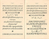Vzorník písma - MANUSCRIPT SERIES. - 1954. OLDŘICH MENHART. Printing types from Czechoslovakia.