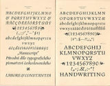 Vzorník písma - MANUSCRIPT SERIES. - 1954. OLDŘICH MENHART. Printing types from Czechoslovakia.