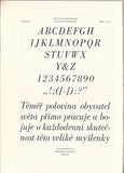 Vzorník písma - ANTIKVA EMPIRIANA. - 50. léta. G. BODONI. Grafotechna.