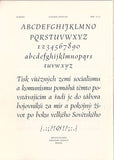 Vzorník písma - FIGURAL ROMANA. - 50. léta. OLDŘICH MENHART. Grafotechna.