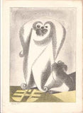 TICHÝ; FRANTIŠEK. PUDL. Orig. bar. litografie. 245x170.  Signatura s dat. 1945.