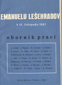 1937. Sborník prací. Obálka ŠTYRSKÝ. Frontispic TOYEN.