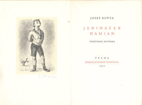 1957. Litografie (sign.) a 3 kresby CYRIL BOUDA.