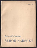 ČOBANIAN; ARŠAG: ŘEHOŘ NARECKÝ. - 1933. Stará Říše; Kurs sv. 30.