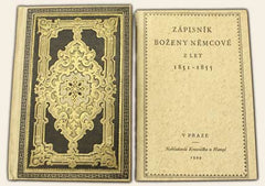 ZÁPISNÍK BOŽENY NĚMCOVÉ Z LET 1851 - 1855. - 1929. Byblis sv. III. Celopergamenová vazba Zd. a J. Nožičkovi.