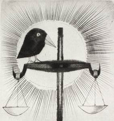 WILDE; OSCAR: BALADA O ŽALÁŘI V READINGU. - 1946. Obálka (lino) a pět suchých jehel OTA JANEČEK. /q/