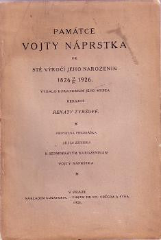 1926. /biografie; Americký klub dam; České průmyslové muzeum/ -  /sklad/