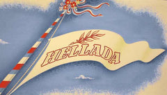 REKLAMNÍ CEDULE. - 1948. HELLADA. Orig. návrh ZLÁMAL. /propaganda; reklama/