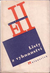 HOSTOVSKÝ; EGON: LISTY Z VYHNANSTVÍ. - 1946. Obálka KAREL TEIGE.