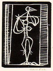 ŠPANĚLÉ PAŘÍŽSKÉ ŠKOLY. - 1948. Sign. linoryt na titulním listu OTA JANEČEK. Katalog výstavy.