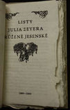 Kobliha - LISTY JULIA ZEYERA RŮŽENĚ JESENSKÉ. - 1919. 1. vyd. Bradáč; Vybrané knihy sv. XIV. Jarmil Krecar. /ruční papír/