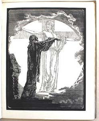 BŘEZINA; OTOKAR: PROSY I. HUDBA PRAMENŮ. - 1919. Odkaz. Dřevoryty FRANTIŠEK BÍLEK. Celopergamenová vazba. /kozena vazba/q/