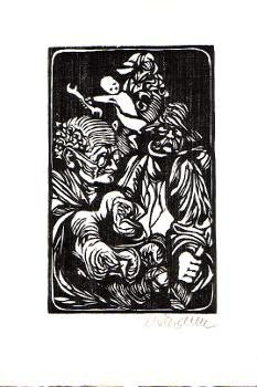 1980. Ex. 66/200; ruč. pap. Dřevoryty JIŘÍ ALTMAN. /Friedl; Beneš; Žižka/