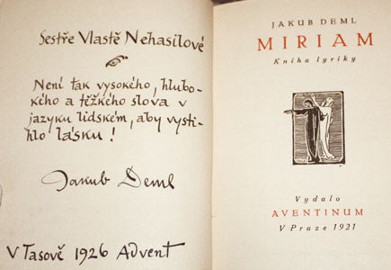 1921. Podpis autora. Titul FRANTIŠEK BÍLEK; úpr. SVATOPLUK KLÍR.