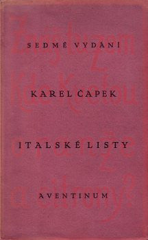 1929. Obálka a úprava JOSEF ČAPEK. Aventinum. /jc/