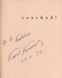 KONRÁD; KAREL: ROZCHOD! - 1934. Podpis autora. Úprava JINDŘICH ŠTYRSKÝ.