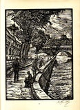 TONDL; KAREL: DEN U SEINY.  - 1930. Cyklus šesti dřevorytů. Edice Primavera sv. 3.