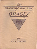Coubine - MAURIAC; FRANÇOIS: ORAGES. - 1926.  A la sphere; 5 celostr. rytin O. COUBINE (OTAKAR KUBÍN).