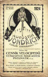CENNÍK VELOCIPEDŮ VEŠKERÝCH SOUČÁSTEK PNEUMATIK. - 1924. / kola; kolo; bicykl/
