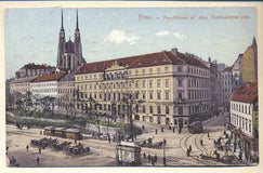 BRNO - FRANTIŠKOVÁ UL. DÓM; FERDINANDOVA ULICE. - Dopisnice. Pohlednice. Místopis. Morava.