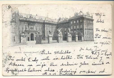 Pohlednice. Dopisnice. Místopis Čechy. Dlouhá adresa. /Pragensie/