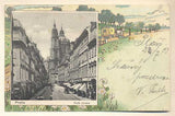 1900. Pohlednice. Dopisnice. Místopis. Čechy. Dlouhá adresa. /Pragensie/